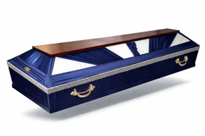 комбинированный синий гроб