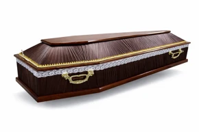 гроб скрипка коричневая